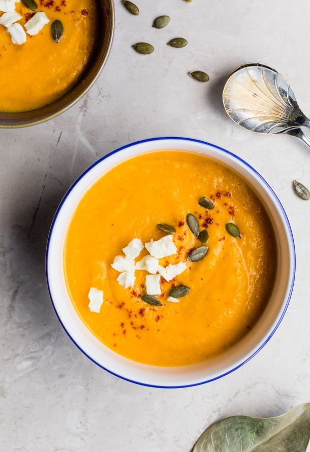 zuppa di zucca carote e zenzero