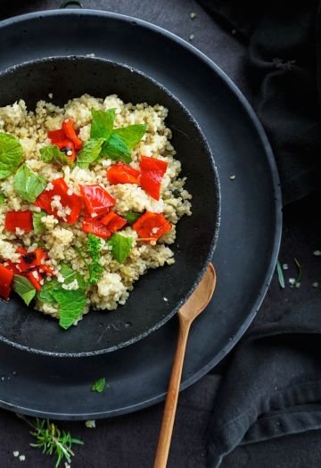 couscous con peperoni rossi arrosto