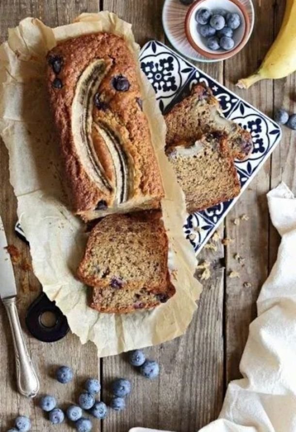 Pane alla banana e mirtilli 1900Cucina