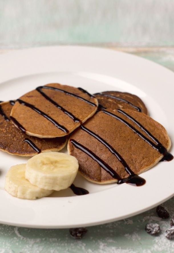 Ricetta pancake alla banana con gocce di cioccolato 1 pancake alla banana con gocce di cioccolato