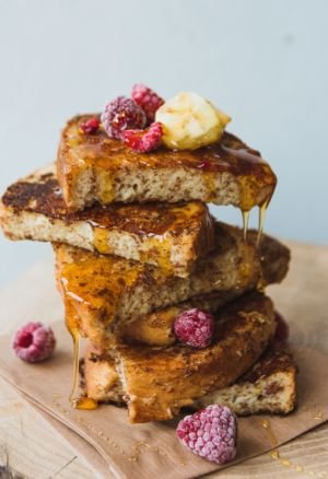 toast francese dolce alla banana e miele