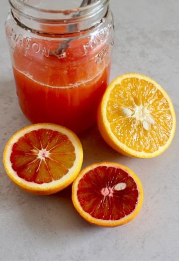 succo fresco di melograno e arancia